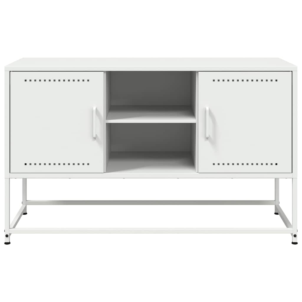 vidaXL TV Cabinet White 100.5x39x60.5 cm Steel