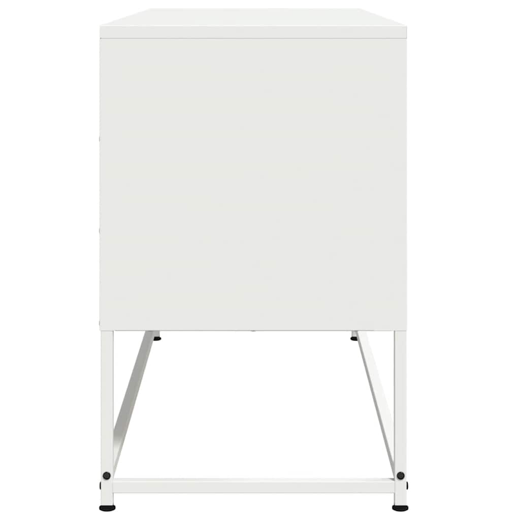 vidaXL TV Cabinet White 100.5x39x60.5 cm Steel