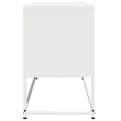 vidaXL TV Cabinet White 100.5x39x60.5 cm Steel