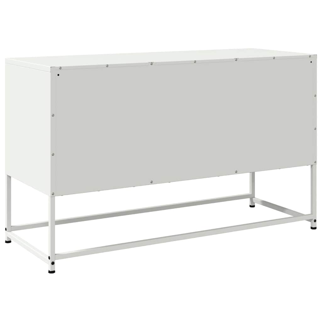 vidaXL TV Cabinet White 100.5x39x60.5 cm Steel