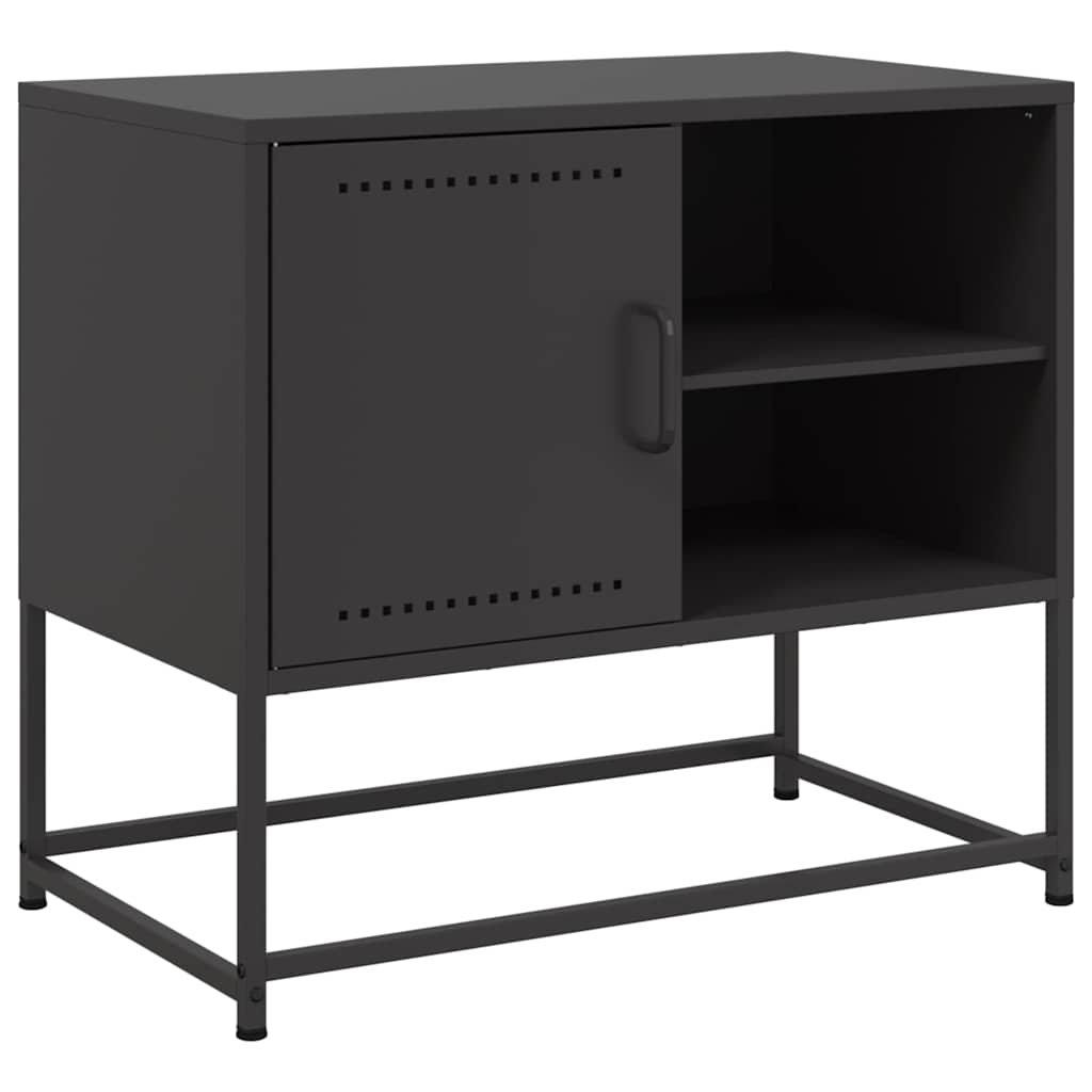 vidaXL TV Cabinet Black 68x39x60,5 cm Steel