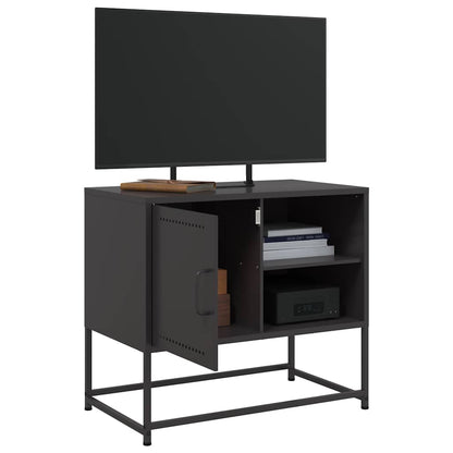 vidaXL TV Cabinet Black 68x39x60,5 cm Steel