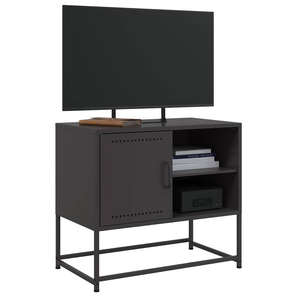 vidaXL TV Cabinet Black 68x39x60,5 cm Steel