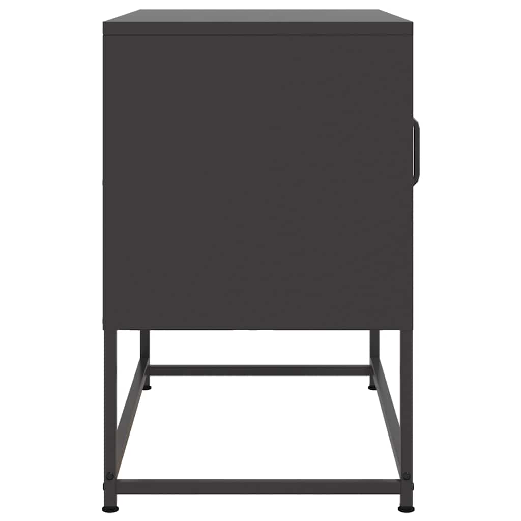 vidaXL TV Cabinet Black 68x39x60,5 cm Steel