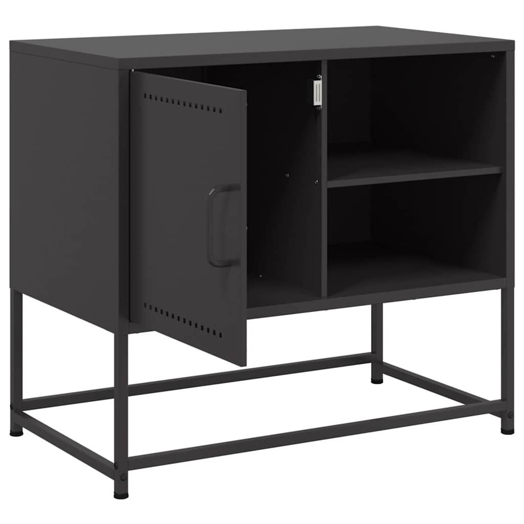 vidaXL TV Cabinet Black 68x39x60,5 cm Steel