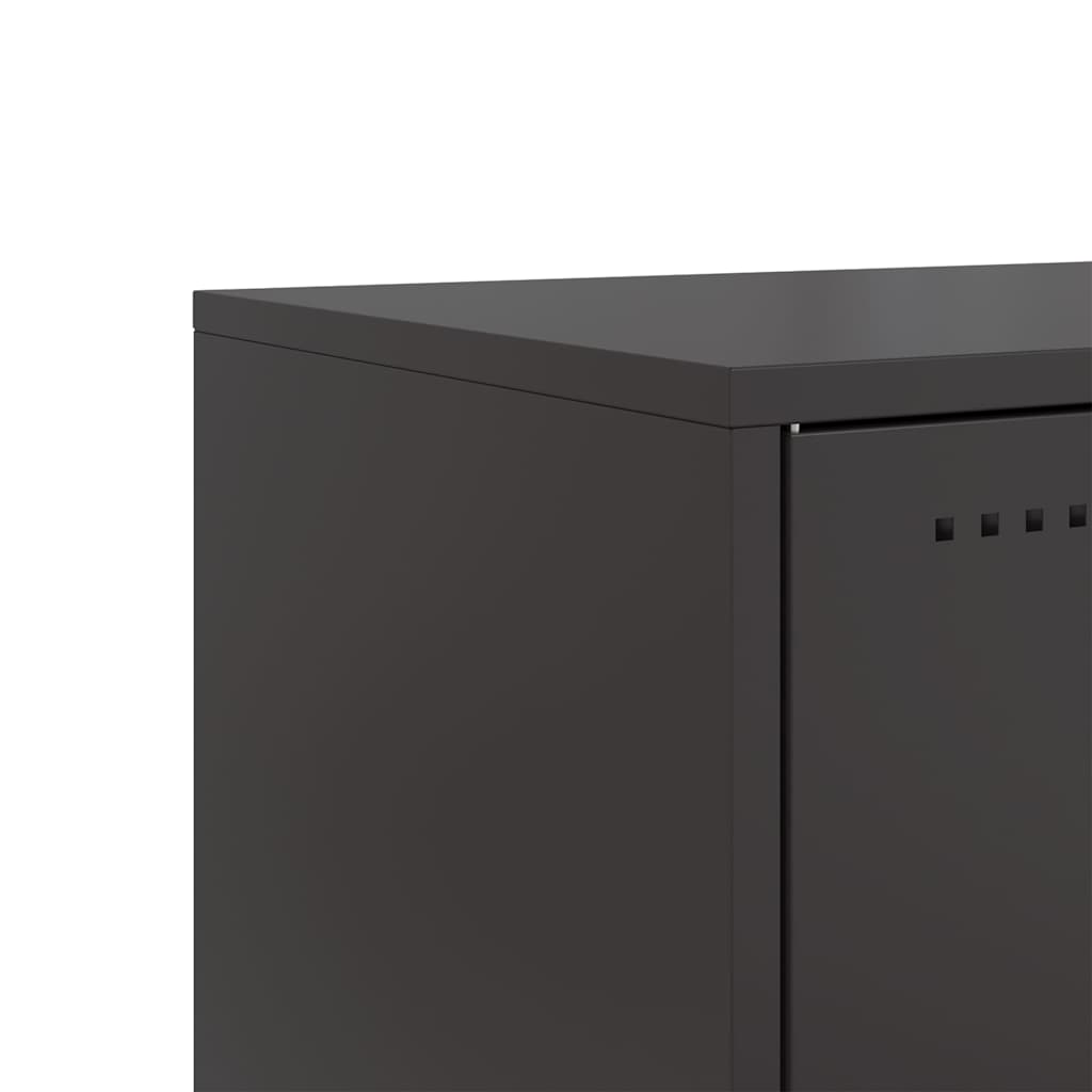 vidaXL TV Cabinet Black 68x39x60,5 cm Steel