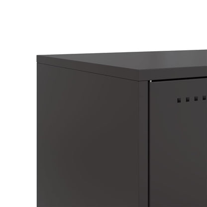 vidaXL TV Cabinet Black 68x39x60,5 cm Steel