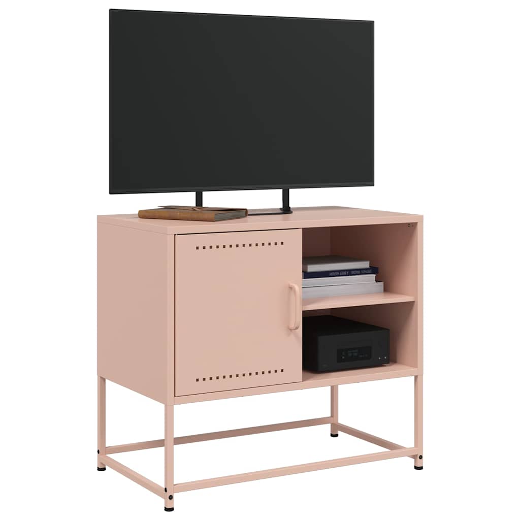 vidaXL TV Cabinet Pink 68x39x60.5 cm Steel