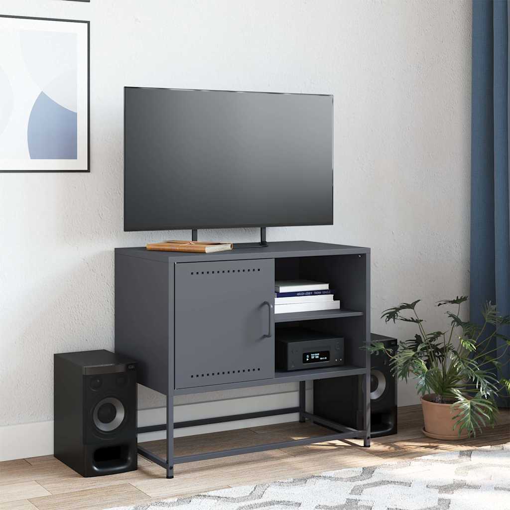 vidaXL TV Cabinet Anthracite 68x39x60.5 cm Steel