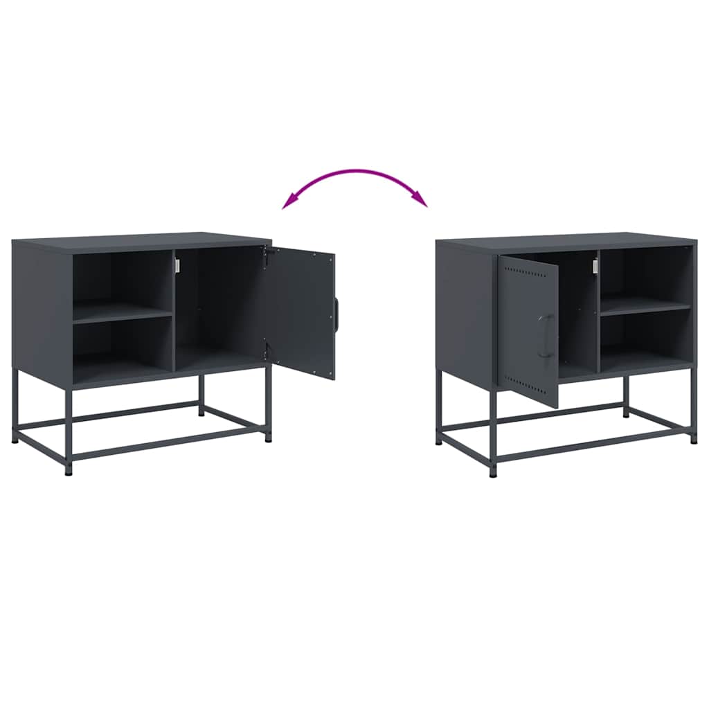 vidaXL TV Cabinet Anthracite 68x39x60.5 cm Steel
