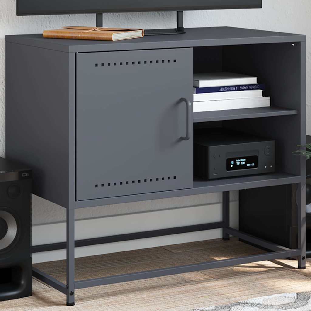 vidaXL TV Cabinet Anthracite 68x39x60,5 cm Steel