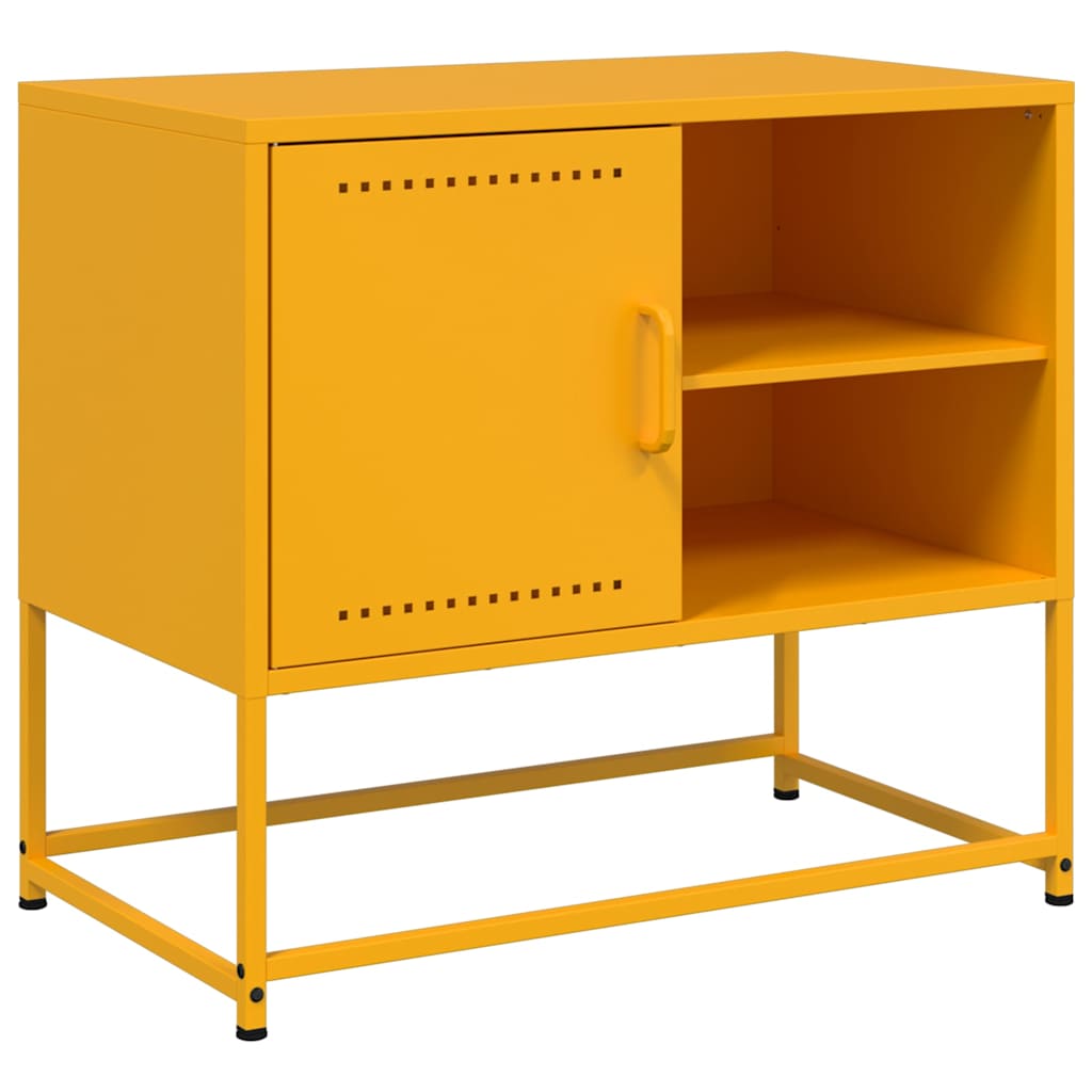 vidaXL TV Cabinet Mustard Yellow 68x39x60,5 cm Steel