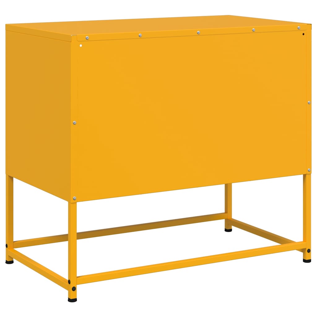 vidaXL TV Cabinet Mustard Yellow 68x39x60,5 cm Steel