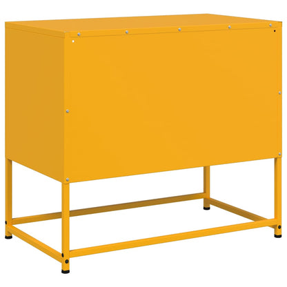 vidaXL TV Cabinet Mustard Yellow 68x39x60,5 cm Steel