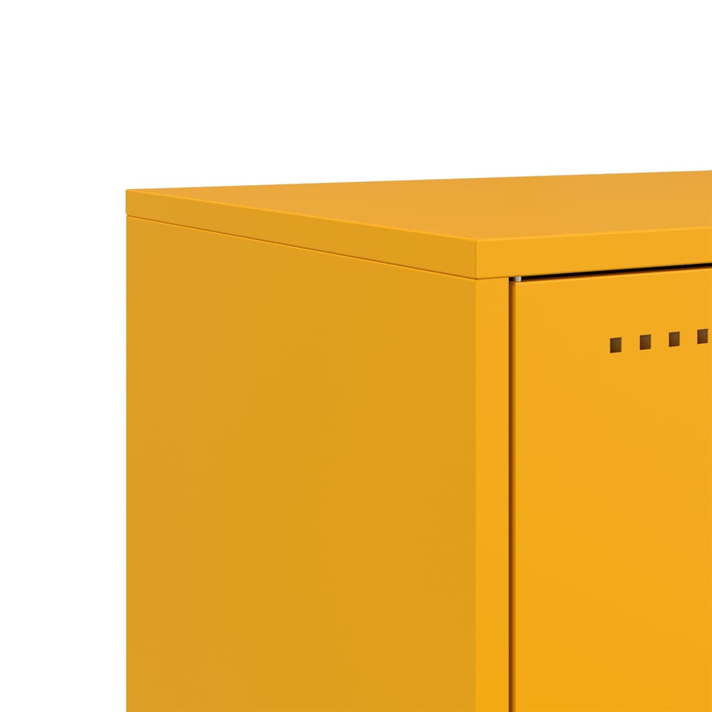 vidaXL TV Cabinet Mustard Yellow 68x39x60,5 cm Steel