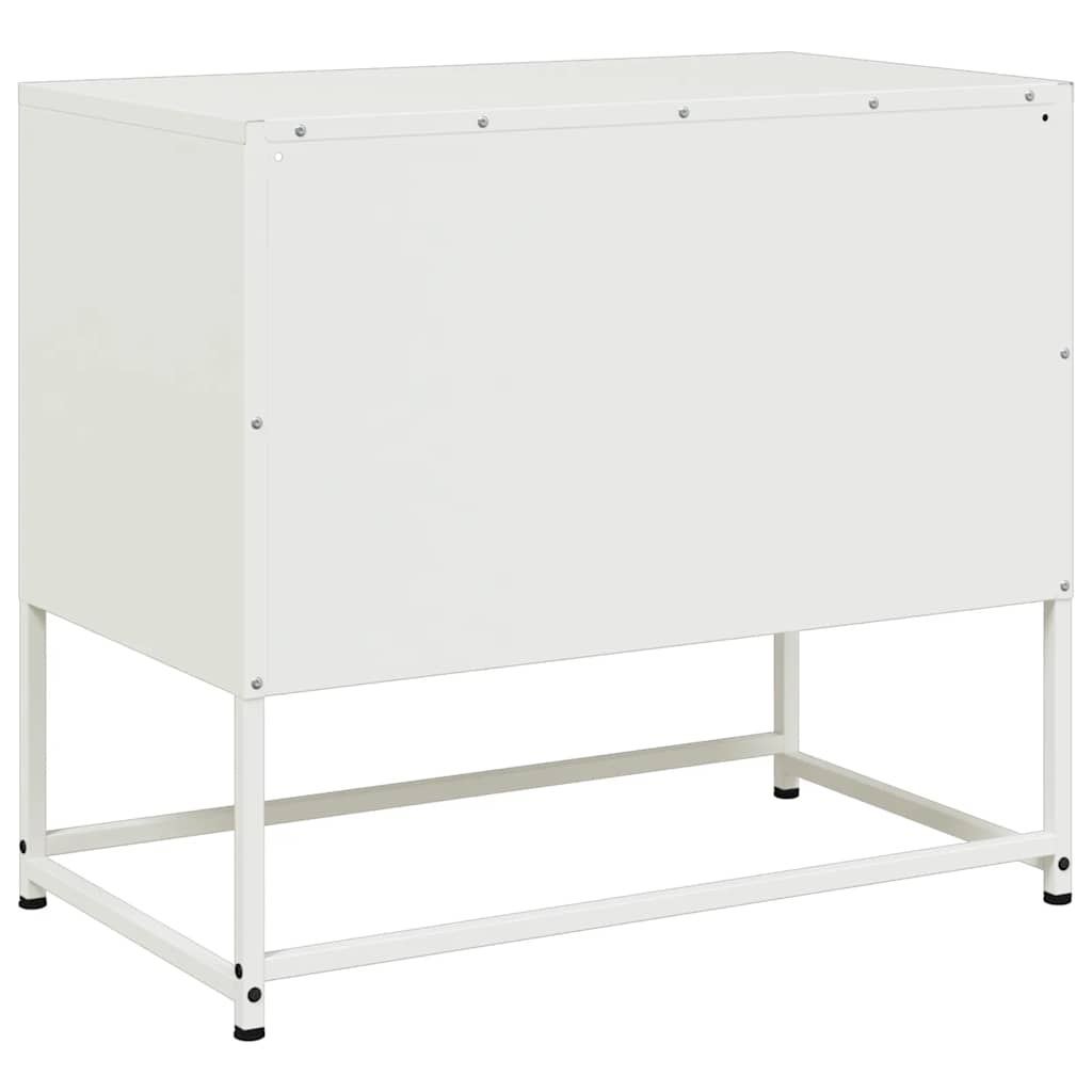 vidaXL TV Cabinet White 68x39x60.5 cm Steel