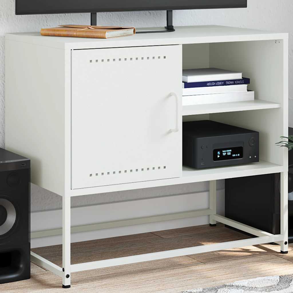 vidaXL TV Cabinet White 68x39x60.5 cm Steel