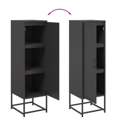 vidaXL Highboard Black 36x39x123 cm Steel
