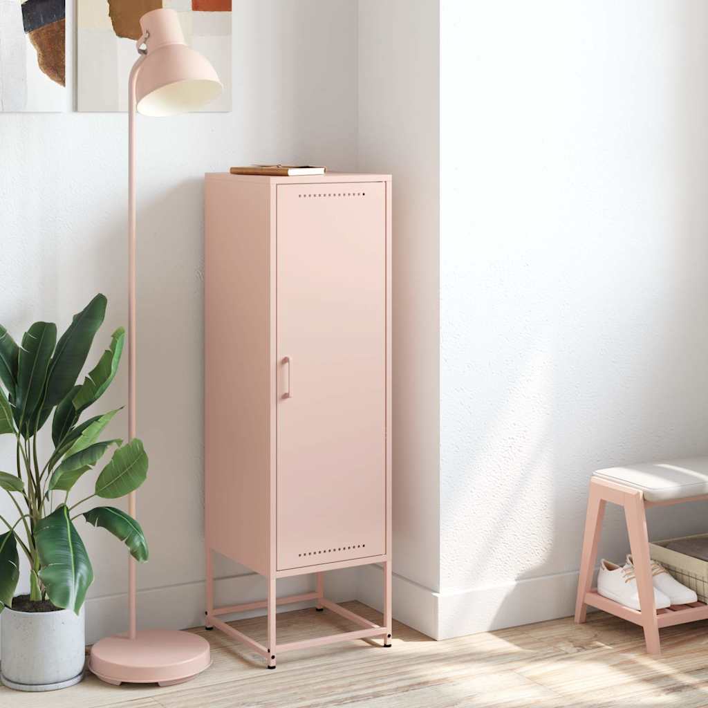 vidaXL Highboard Pink 36x39x123 cm Steel