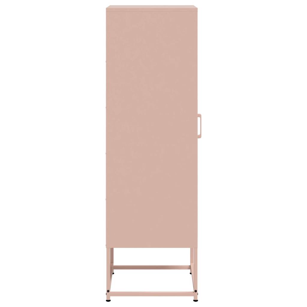 vidaXL Highboard Pink 36x39x123 cm Steel