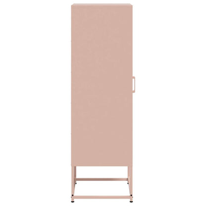 vidaXL Highboard Pink 36x39x123 cm Steel