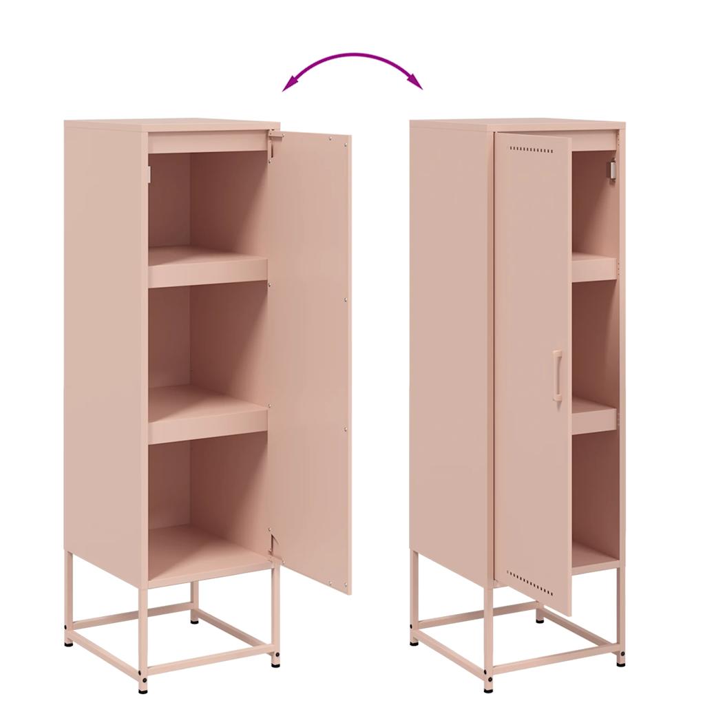 vidaXL Highboard Pink 36x39x123 cm Steel