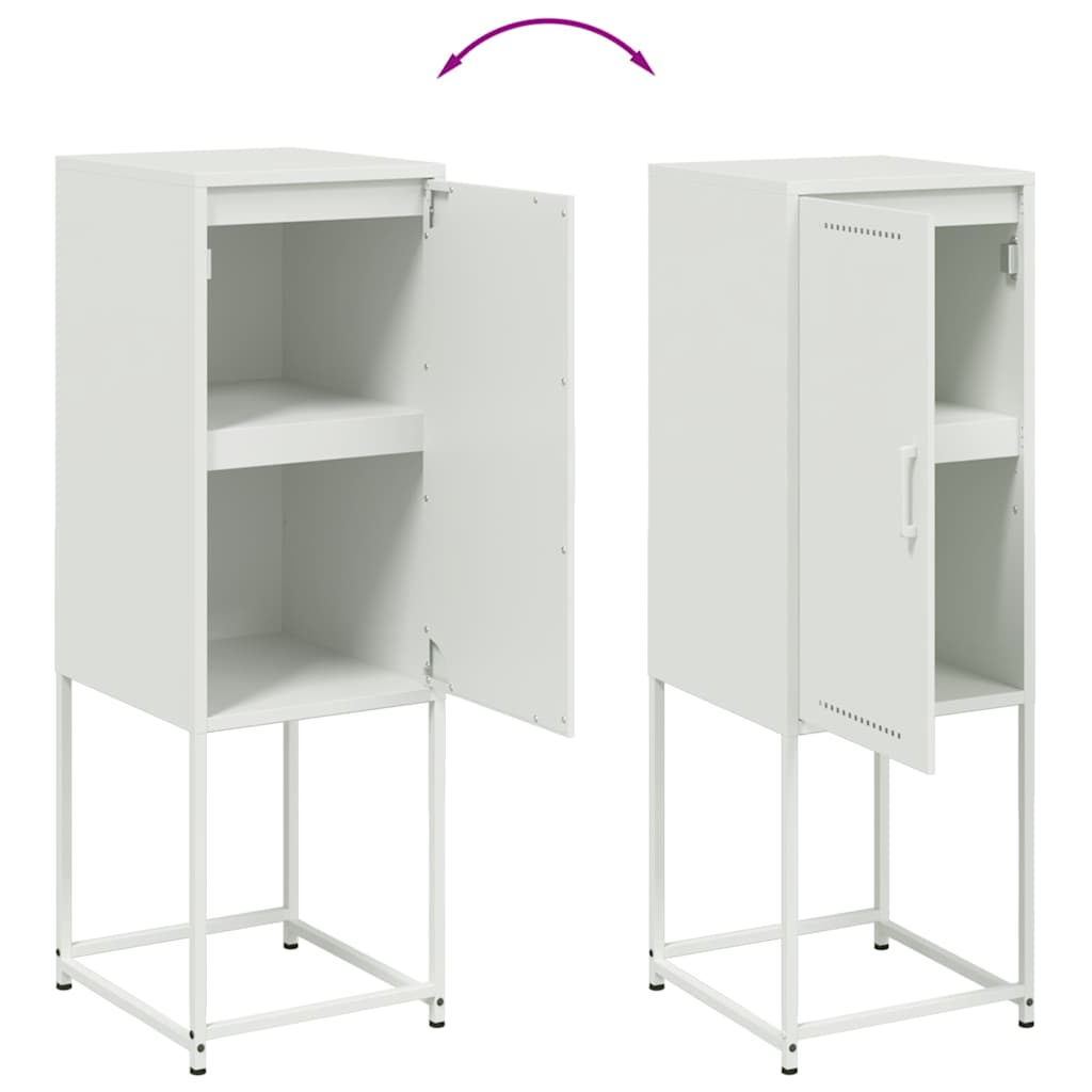 vidaXL Highboard White 36x39x107 cm Steel