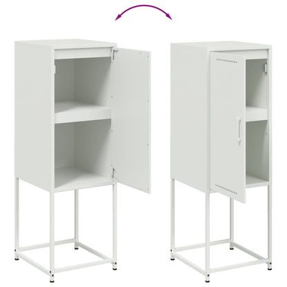 vidaXL Highboard White 36x39x107 cm Steel