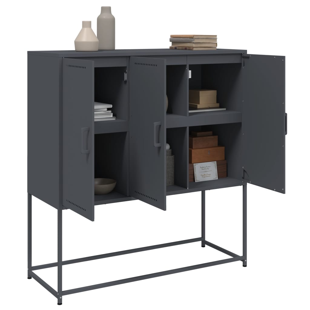 vidaXL Highboard Anthracite 100,5x39x107 cm Steel