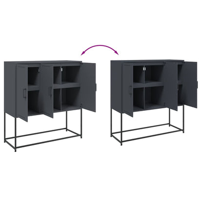 vidaXL Highboard Anthracite 100,5x39x107 cm Steel