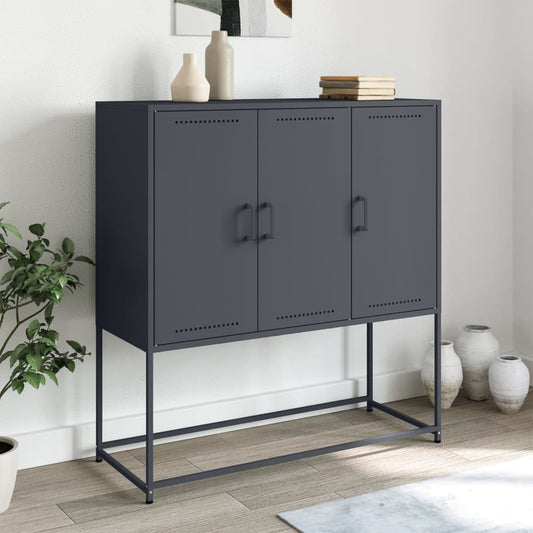 vidaXL Highboard Anthracite 100,5x39x107 cm Steel