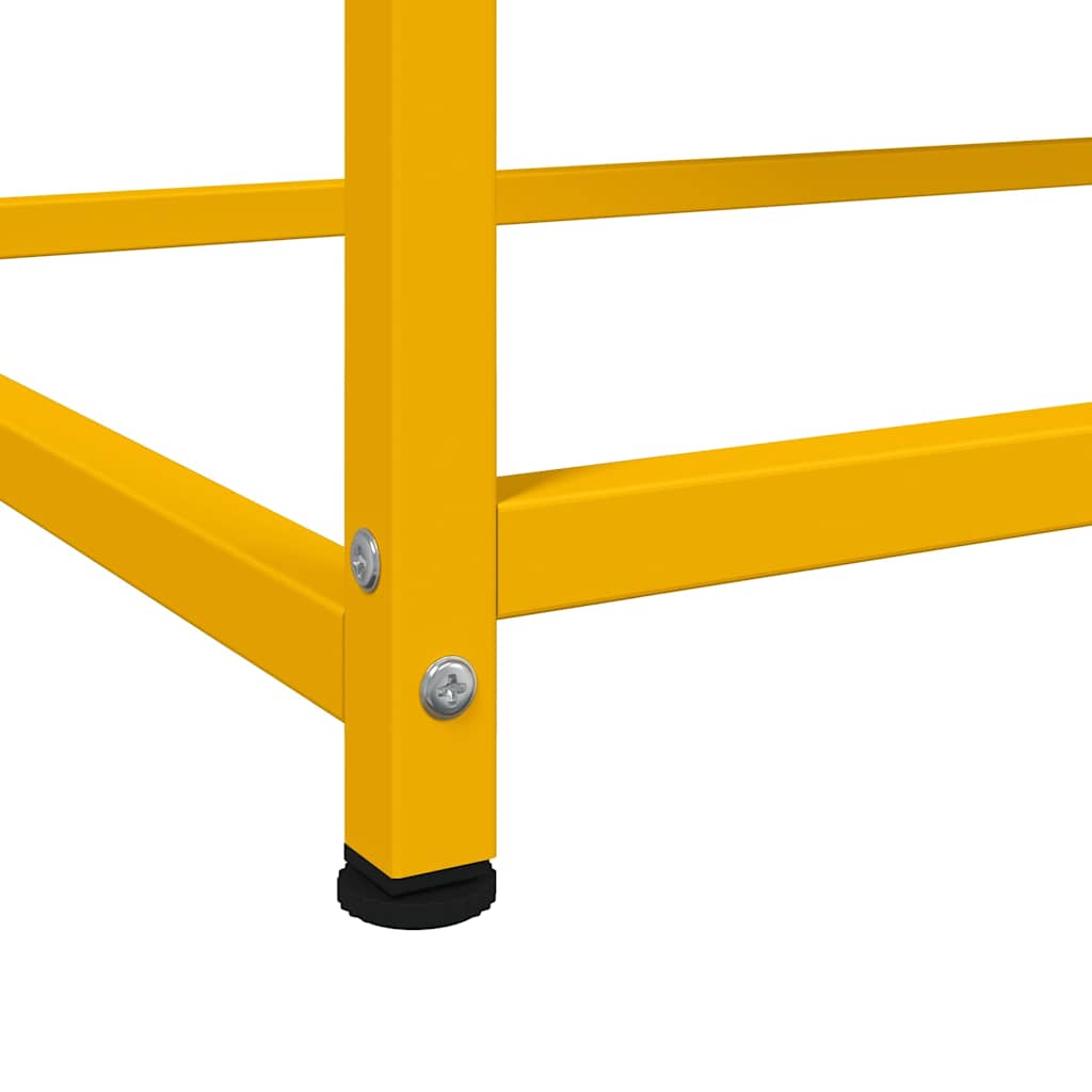 vidaXL Highboard Mustard Yellow 100.5x39x107 cm Steel