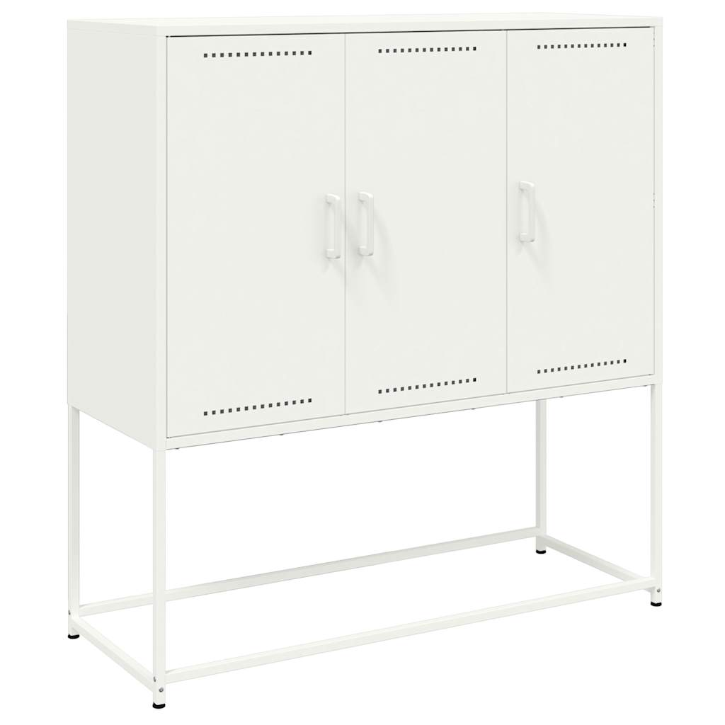 vidaXL Highboard White 100.5x39x107 cm Steel