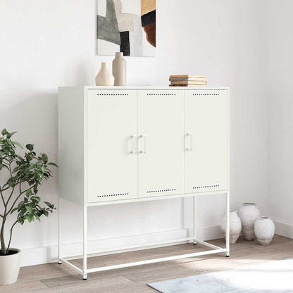 vidaXL Highboard White 100,5x39x107 cm Steel