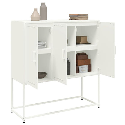 vidaXL Highboard White 100,5x39x107 cm Steel