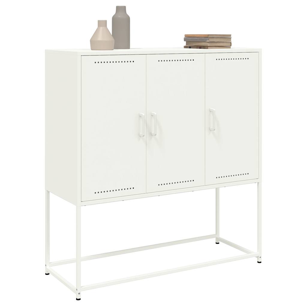 vidaXL Highboard White 100,5x39x107 cm Steel