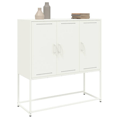 vidaXL Highboard White 100,5x39x107 cm Steel