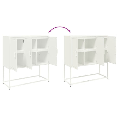 vidaXL Highboard White 100.5x39x107 cm Steel