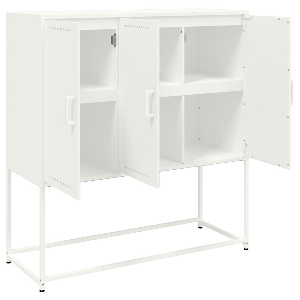 vidaXL Highboard White 100.5x39x107 cm Steel