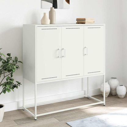 vidaXL Highboard White 100.5x39x107 cm Steel