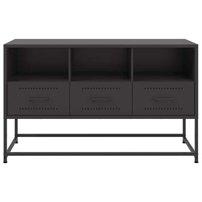 vidaXL TV Cabinet Black 100,5x39x60,5 cm Steel
