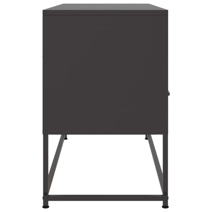 vidaXL TV Cabinet Black 100.5x39x60.5 cm Steel