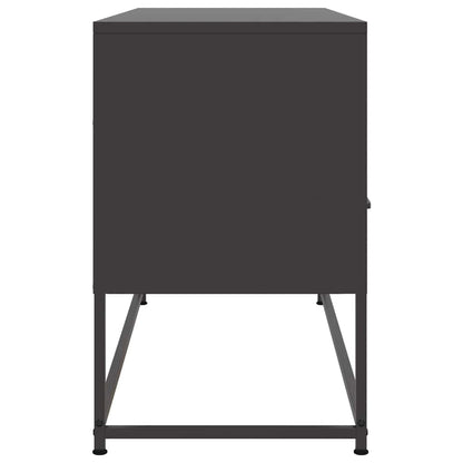 vidaXL TV Cabinet Black 100,5x39x60,5 cm Steel
