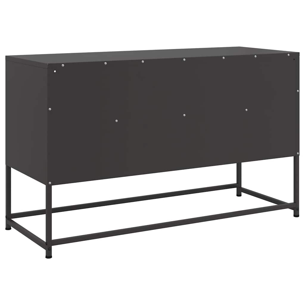 vidaXL TV Cabinet Black 100,5x39x60,5 cm Steel