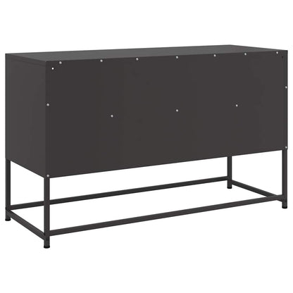vidaXL TV Cabinet Black 100,5x39x60,5 cm Steel