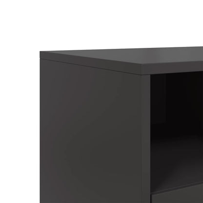 vidaXL TV Cabinet Black 100,5x39x60,5 cm Steel
