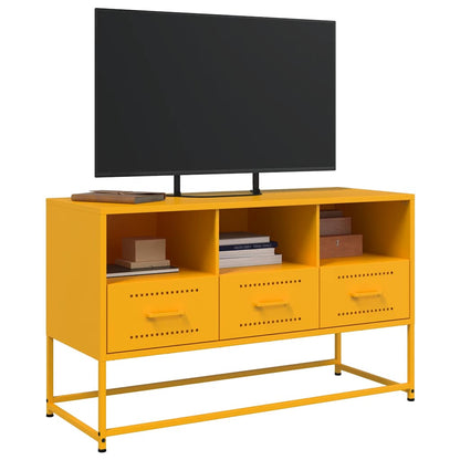 vidaXL TV Cabinet Mustard Yellow 100,5x39x60,5 cm Steel