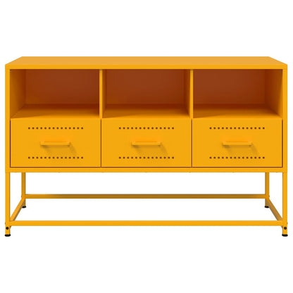 vidaXL TV Cabinet Mustard Yellow 100,5x39x60,5 cm Steel
