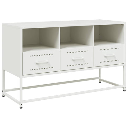 vidaXL TV Cabinet White 100.5x39x60.5 cm Steel