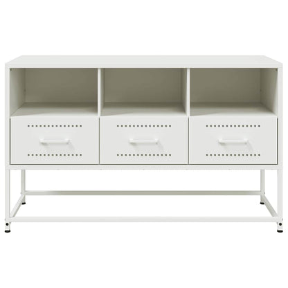 vidaXL TV Cabinet White 100.5x39x60.5 cm Steel
